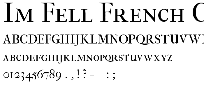 IM FELL French Canon Roman SC font